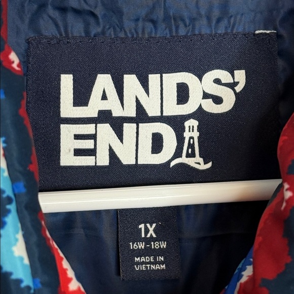 Lands' End Women's Full Zip Down Puffer Vest 1X - Picture 2 of 5